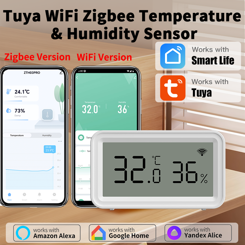 Tuya Zigbee WiFi Thermometer H - Digital Hygrometer Probe ulasan dan harga