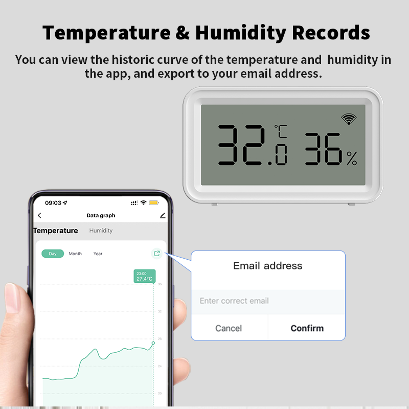 Tuya Zigbee WiFi Thermometer H - Digital Hygrometer Probe ulasan dan harga
