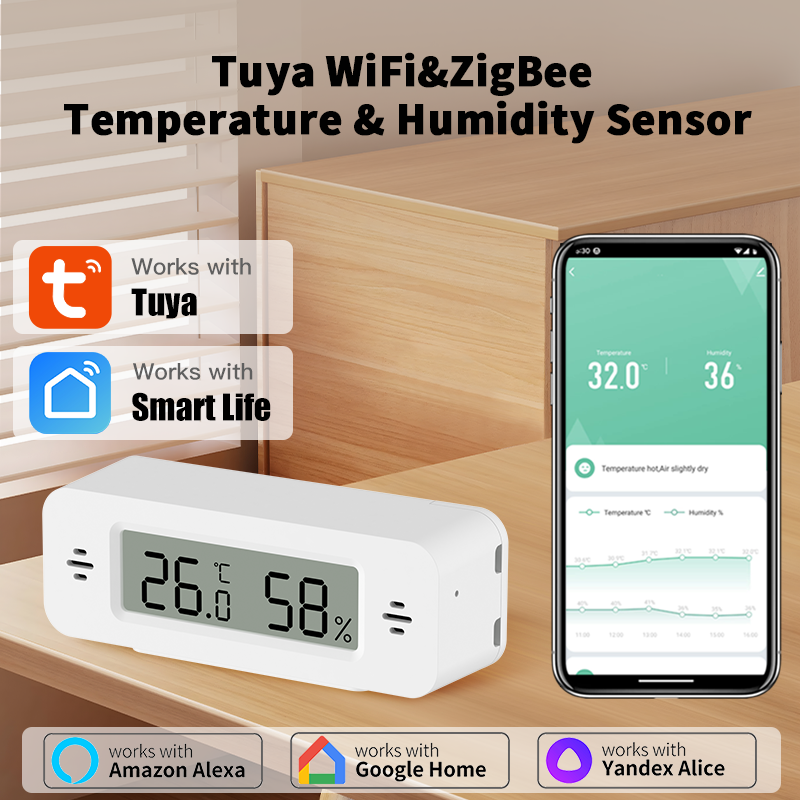 Tuya WiFi/Zigbee Temperature H - Digital Hygrometer Probe ulasan dan harga