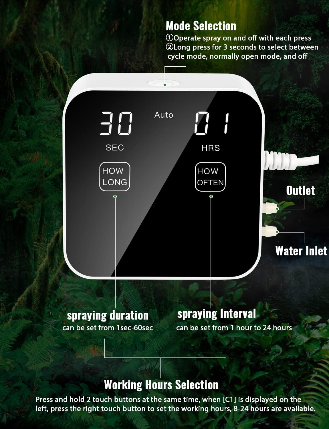 Automatic Rainforest Timing Sp - Misting Nozzle Reptile ulasan dan harga