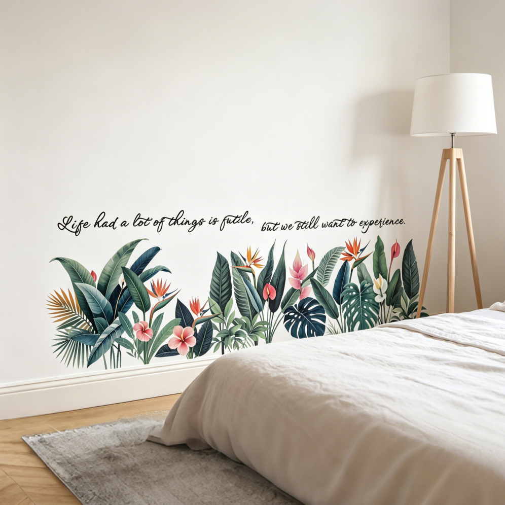Tropical background wall stick - Pvc Panel Background ulasan dan harga