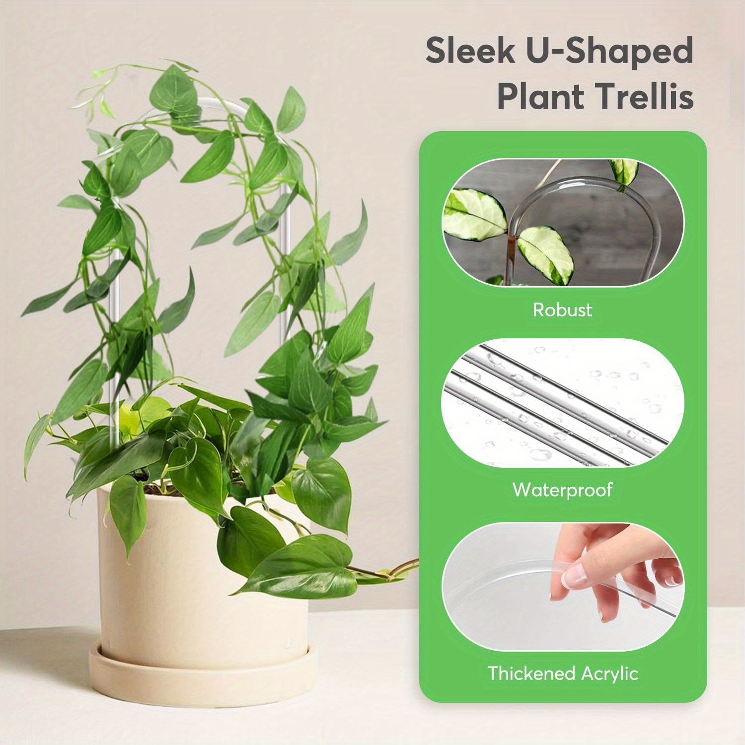 3pc u-shaped acrylic plant cli - Vine Climbing Plastic ulasan dan harga