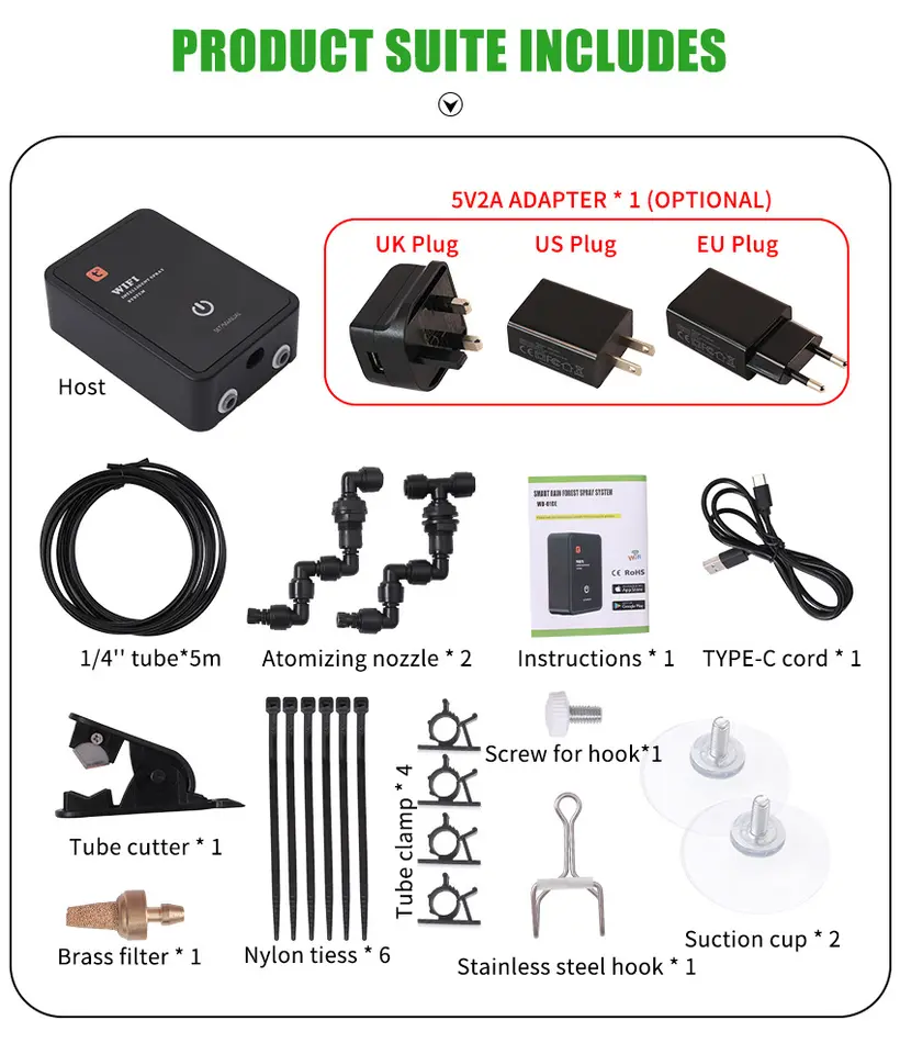 Smart WiFi Reptile Misting Sys - Misting Nozzle Reptile ulasan dan harga
