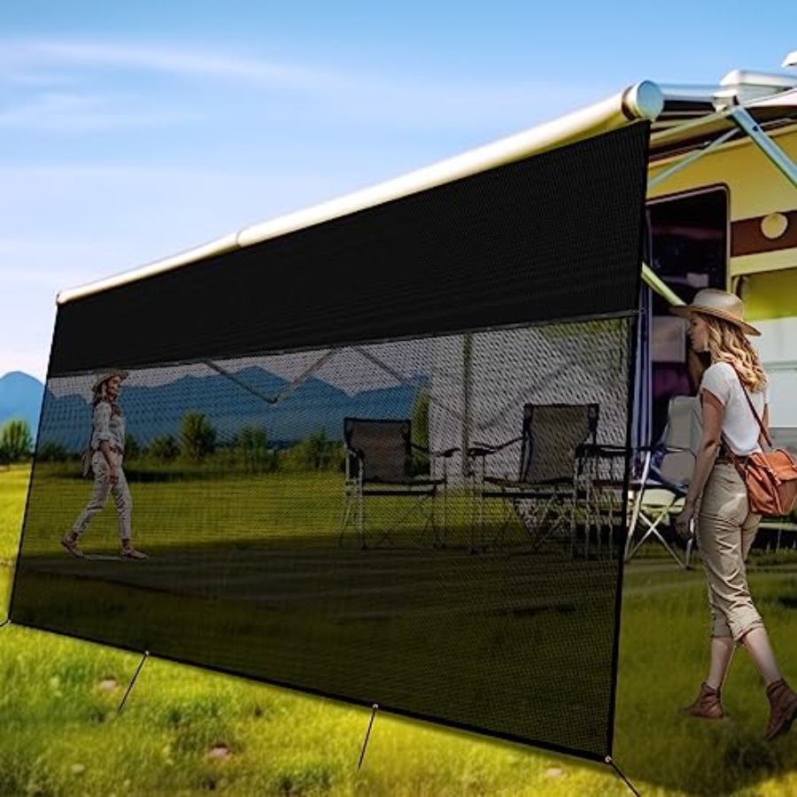 RV Awning Shade Screen 9' x 15 - Screen Top Mesh ulasan dan harga