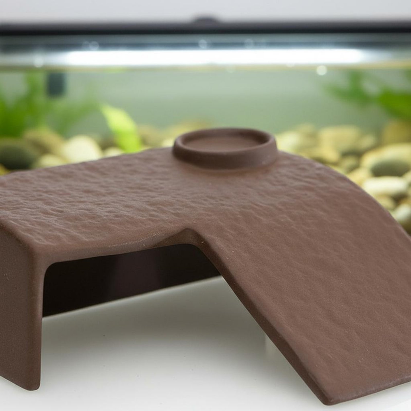 2 Pieces Turtle Basking Dock E - Hide Cave Ceramic ulasan dan harga